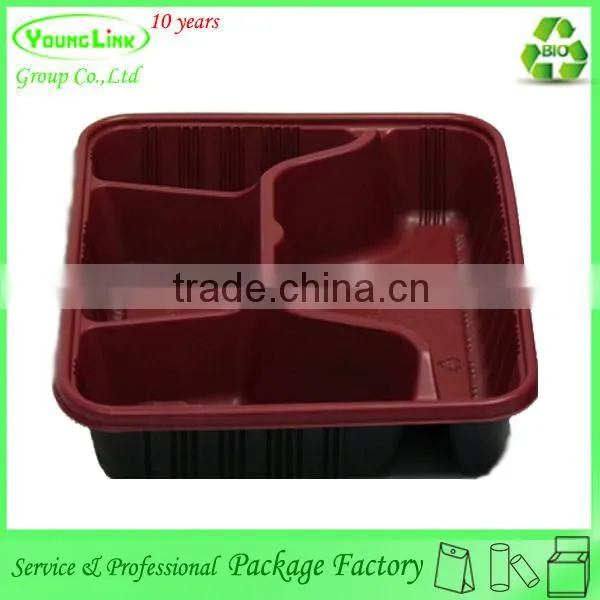 Biodegradable blister compartment school lunch tray