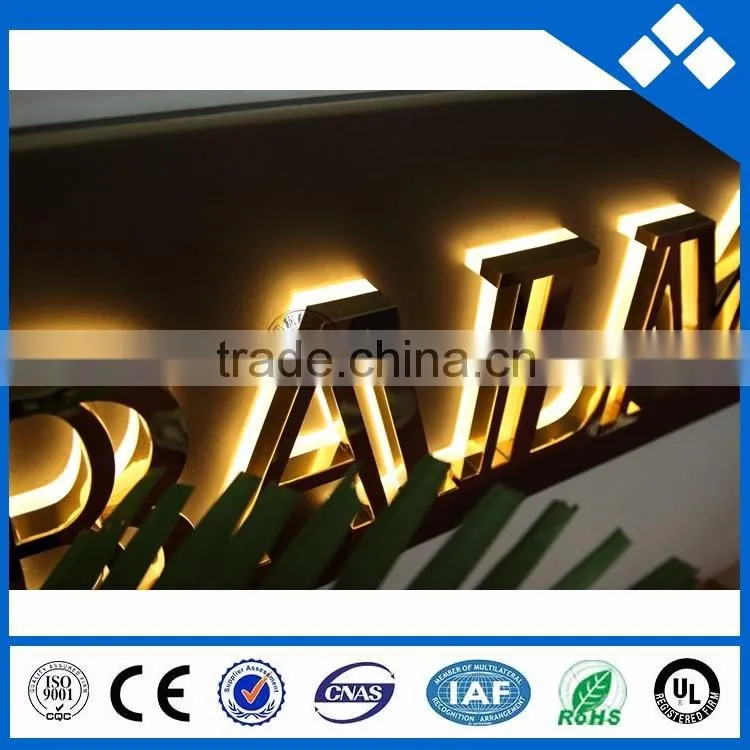 Decorative LED Illuminated Shop Sign Backlit Channel Letter