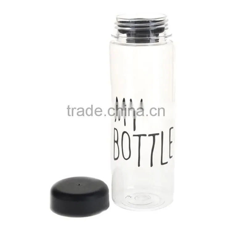JoyShaker - 500ML Transparent Color My Bottle Logo Sport Plastic Fruit Juice Water Bottle