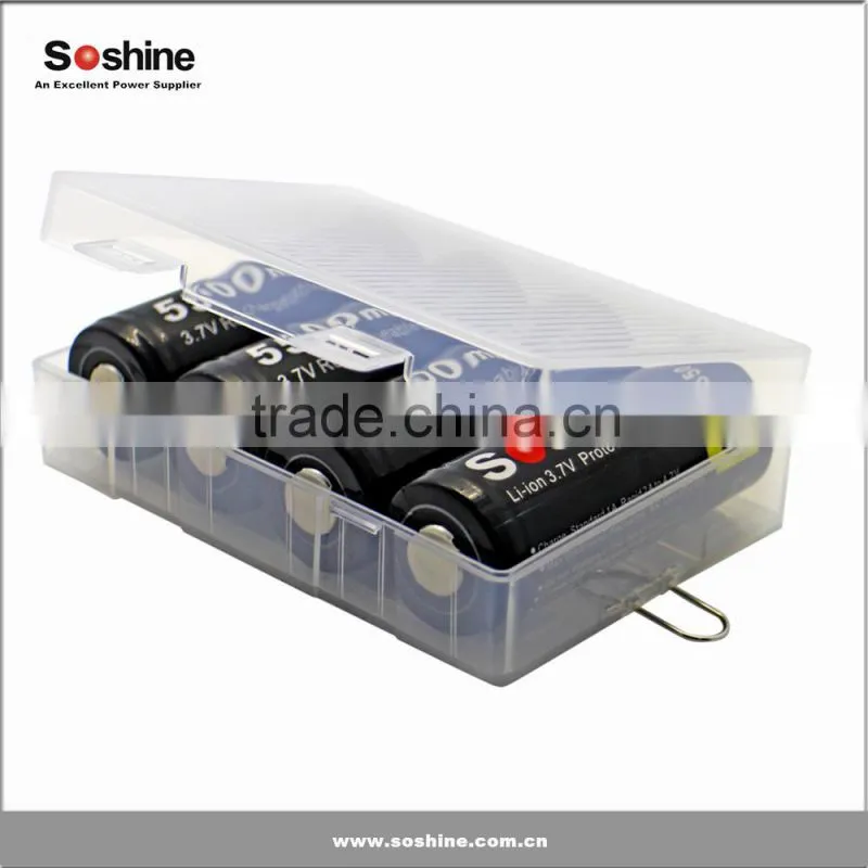 plastic battery case for 1-4 Cell 26650 Battery Holder case