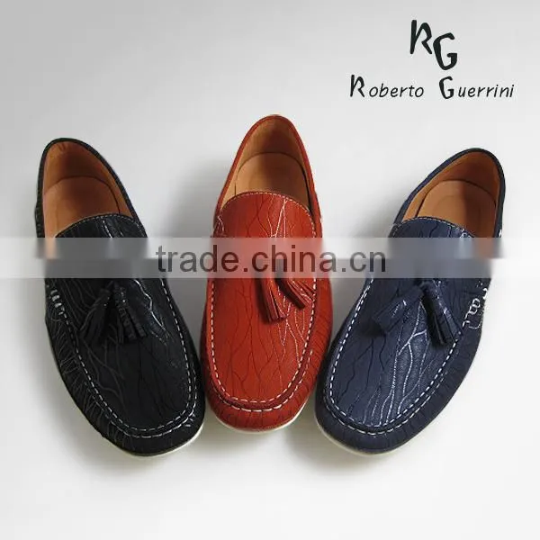china factory genuine leather men casual shoes