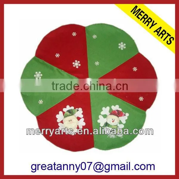 Yiwu market china supplier handmade cheap velvet christmas tree skirts 60