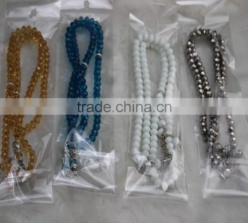factory directly sale best quality K9 crystal material muslim 99pcs/strand Prayer Beads hot selling