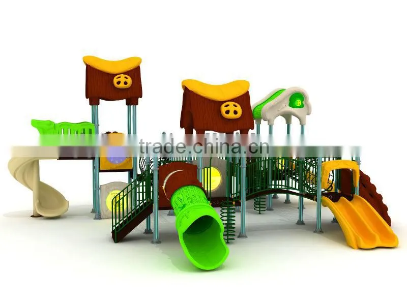 Factory price Nursery School Kids Outdoor Plastic Slide with EN1176 TUV certificate approved For sale LE.LL.006