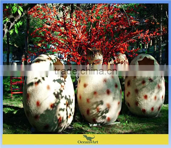 Hatched Dinosaur Emulational Glass Fibre Dinosaur Egg