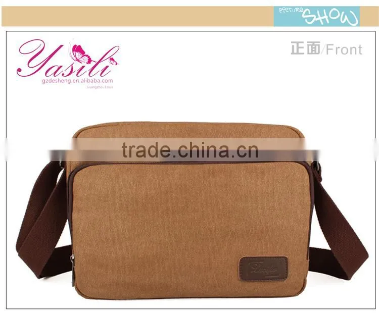 canvas casual messenger bags for teens,messenger bag with Genuine leather trim