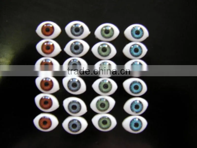 High quality colourful plastic eyes in round ball half-round and oval