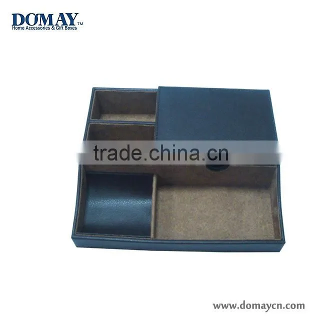 PU office holder/ desk holder in faux leather/pu leather holder/leather pen holder