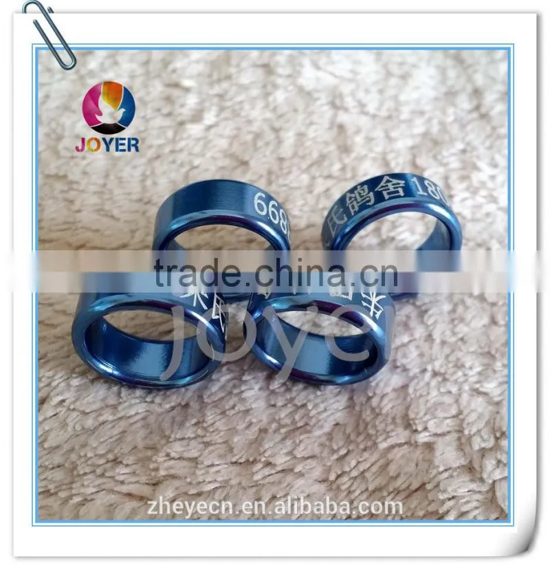 2015 aluminum pigeon birds ring 2mm-22mm available custom with your name and phone lovebird canary birds ring band