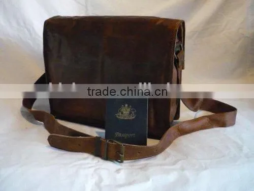 Mens genuine leather laptop bag