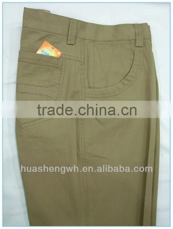 khaki man's fashion cotton casual trousers pants 2013 Manufacturer