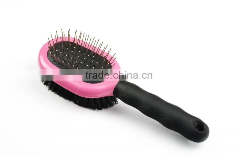 plastic pet brush with double use for dog petlover