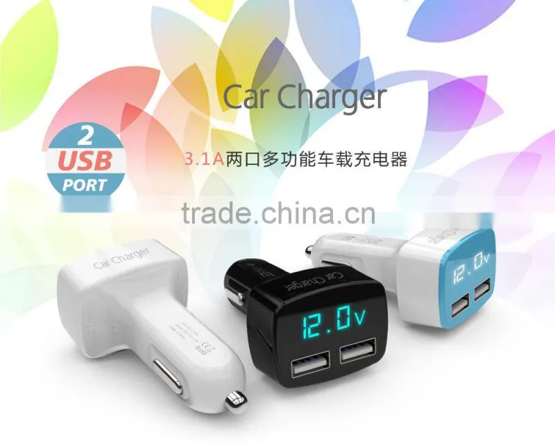 LED voltmeter for car lighter plug, 12V