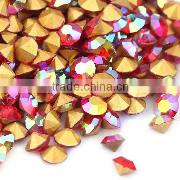 Fashion culet hot-fix rhinestone with many colors and sizes