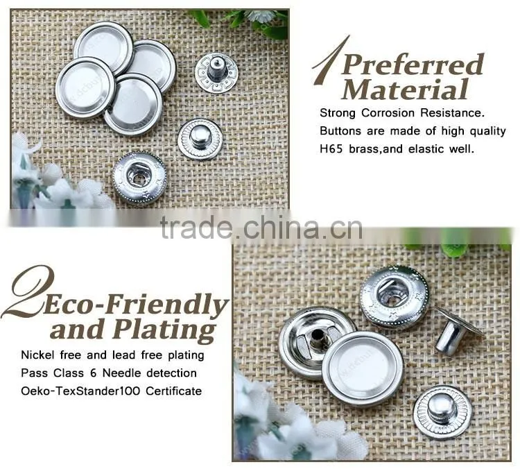 Oval Shape Metal Press Button Spring Snap Button