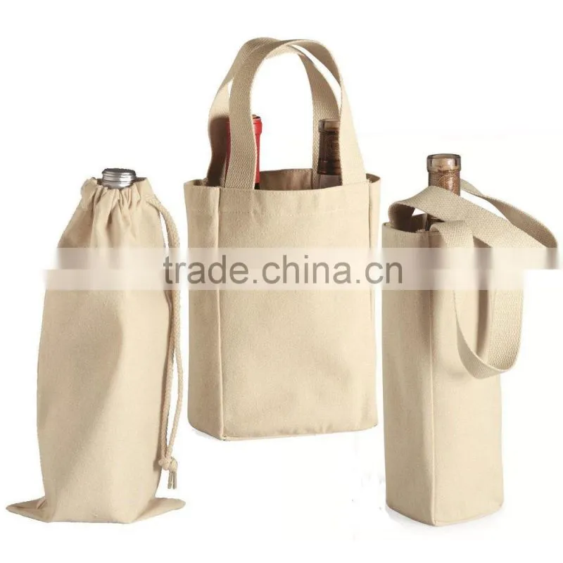 High Quality Custom Reusable Wine Bag Water Bottle Bag