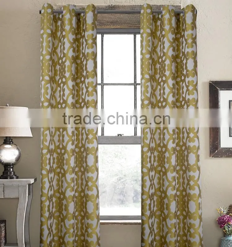 HLHT 2 hours replied luxury modern polyester jacquard curtain