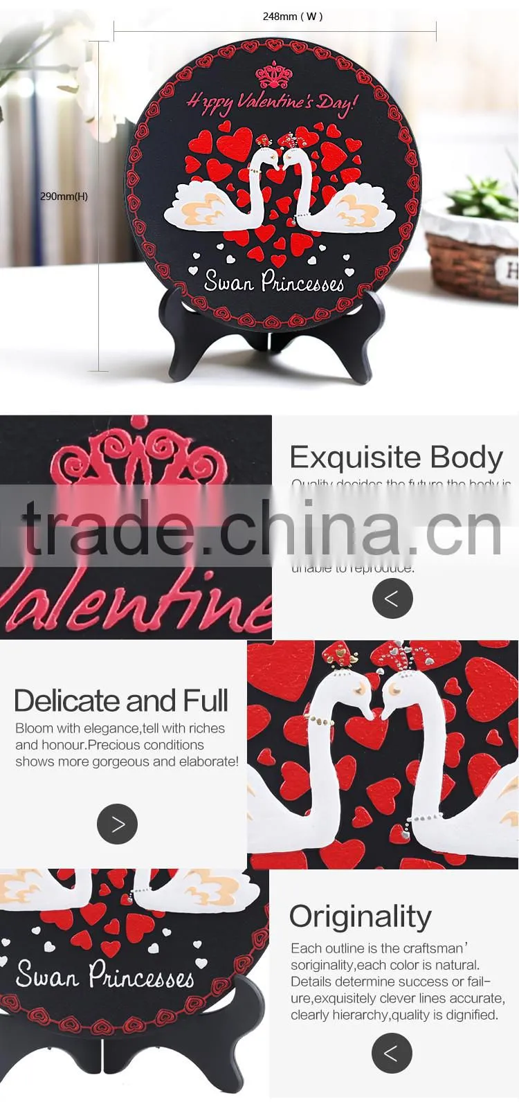 couple swans Activated carbon Clean air carving crafts wedding decoration