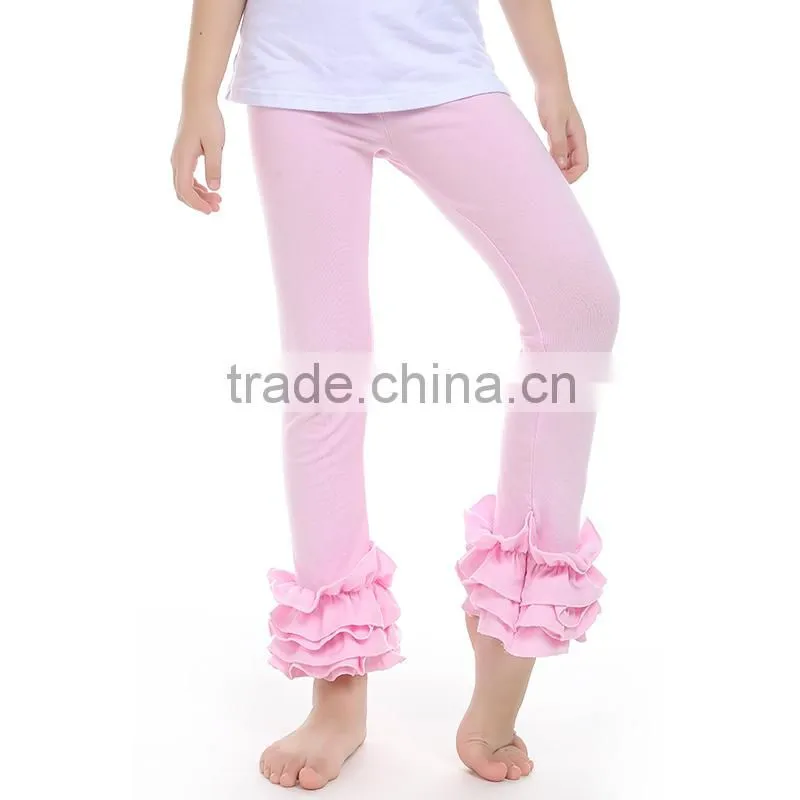 Latest ruffle pants ivory baby leggings 2015 soft cotton tight for baby girl