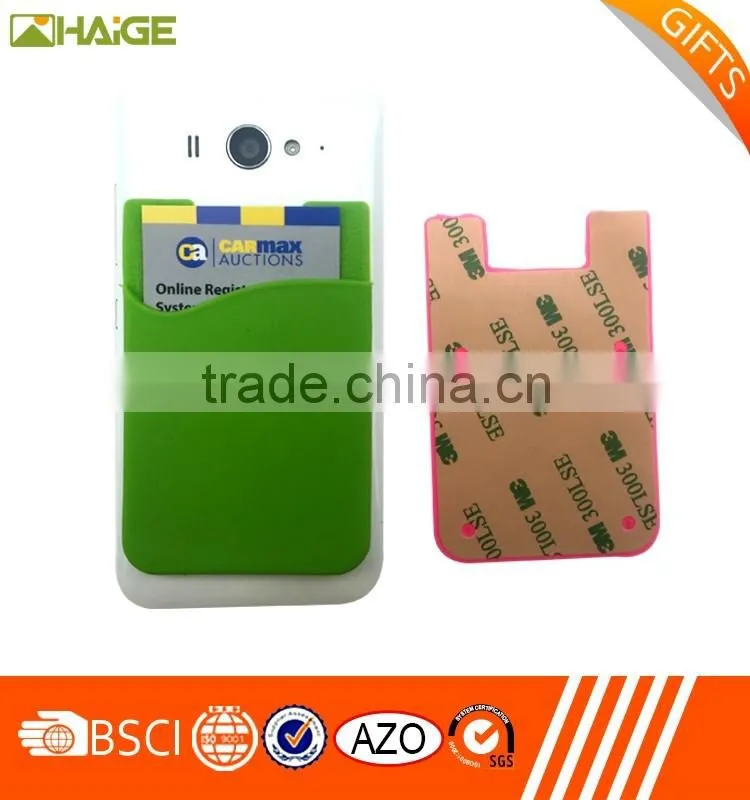 3M sticker Cell phone pouch silicone card holder mobile phone wallet