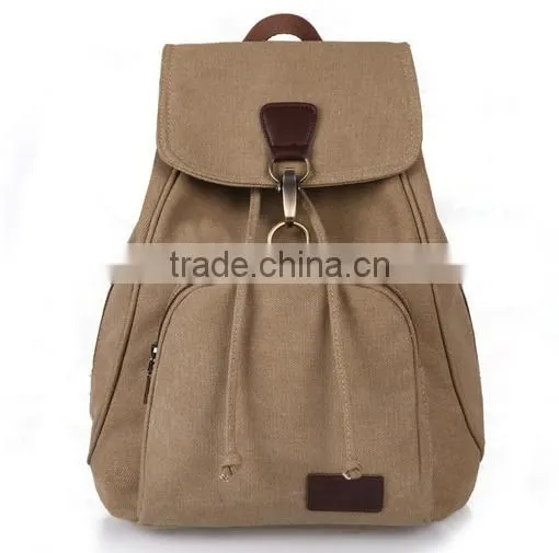 Hot selling custom canvas drawstring backpack bag