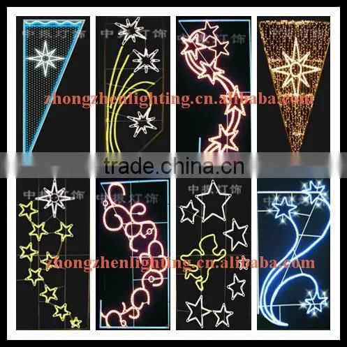 Long lifespan decorative street motif light pole mounted motif light