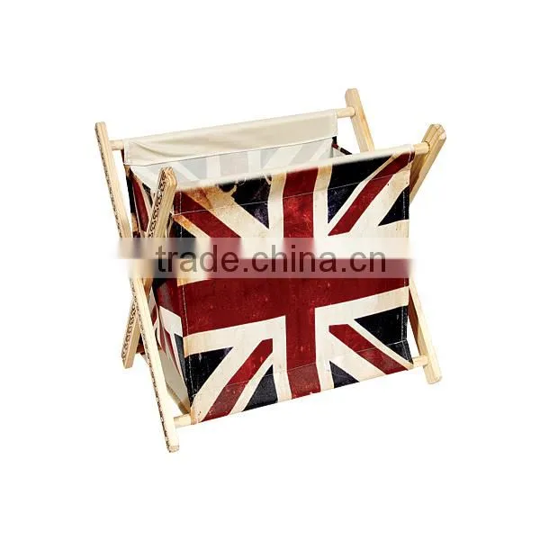 Decorative Canvas Wooden Storage Holder&Rack