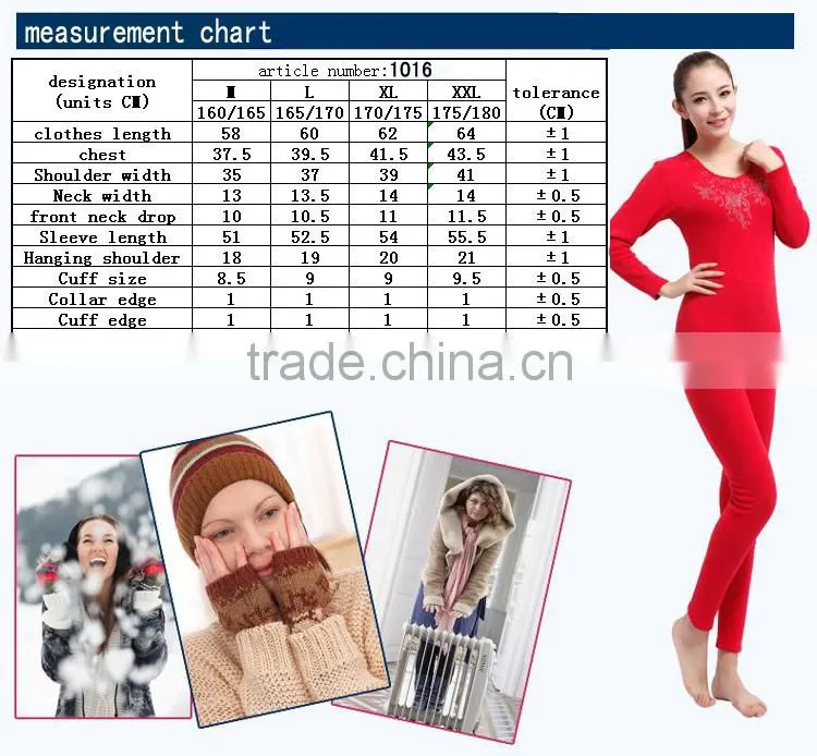 Custom Woman's Clothes ladies sexy thermal underwear made in china