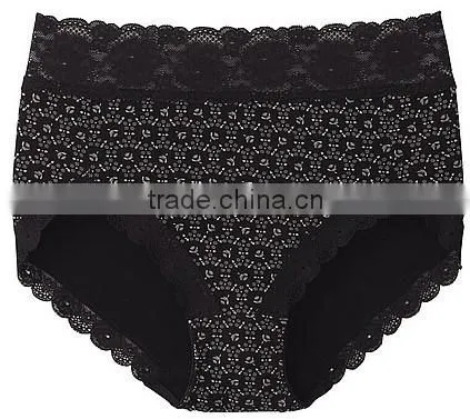 high waist lace waist and leg panty lady underwear