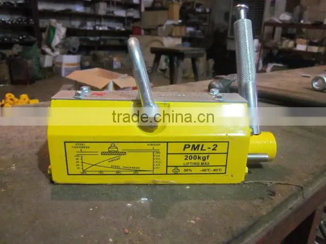 Inexpensive permanent magnetic lifting machine with safety twist