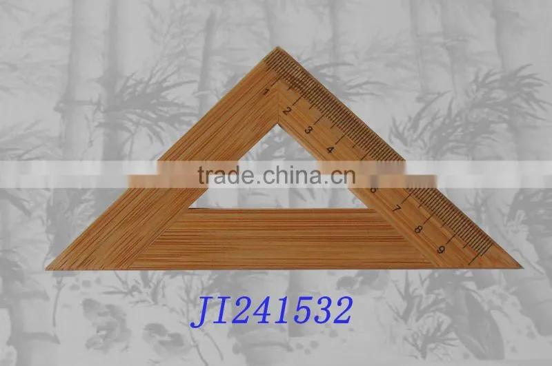 Bamboo triangle ruler