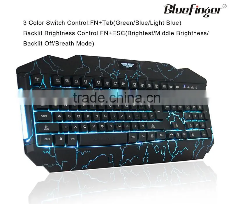 USB Wired illuminated keyboard for desktop and laptop