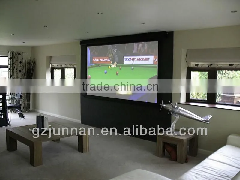 Power projector screen for multi-media system