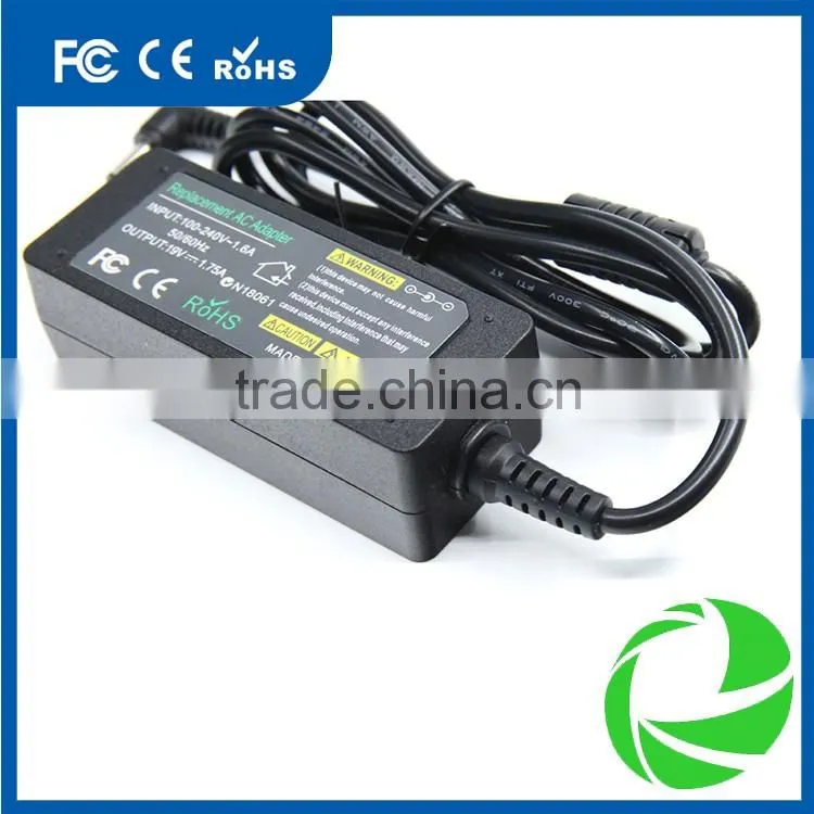 high quality Computer adapter 19V 1.75A ac wall charger for asus x205t x205ta 19v1.75a table PC/PPC/table computer/flat computer