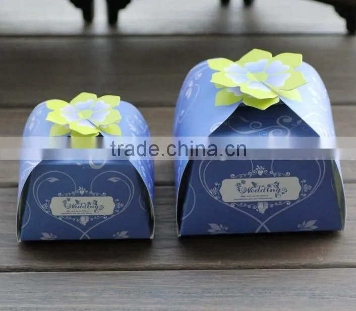 blue l Paper Gift Box candy paper box for wedding chocolate box