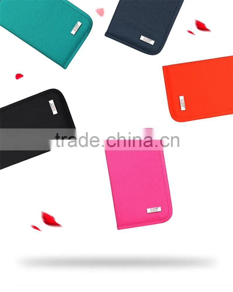 Nylon material orange custom card holder with protablet Card Wallet Wholesale