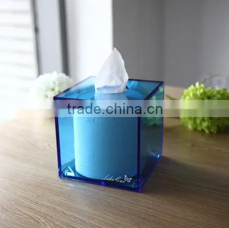 Hight quality new design cheap Acrylic tissue box promotion customized