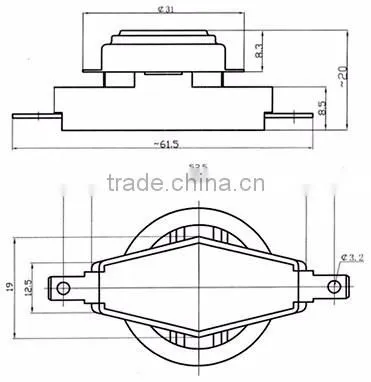 3/4" KSD301 40A High Current Thermostat