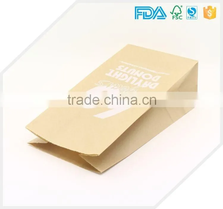 kraft bakery paper bag,flat bottom bread paper bags