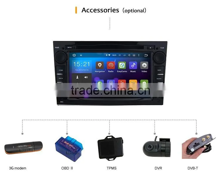 Wholesale obd2 double din car dvd gps navigation android for opel zafira from 2005 mondeo focus