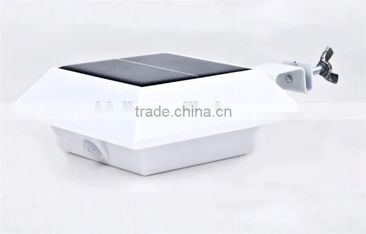 SL-4LFL 4led white square IP65 PIR sensor solar light for garden