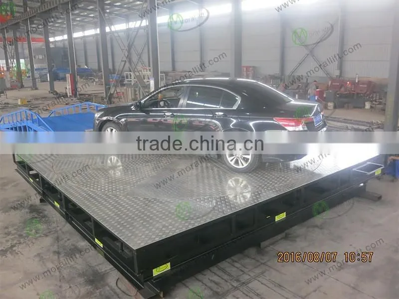 Hot sale hydraulic car scissor lift /scissor car lift elevator add turntable