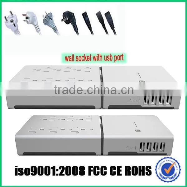 Mobile Phone Use 4 usb socket,euro socket,ac socket with usb charger module