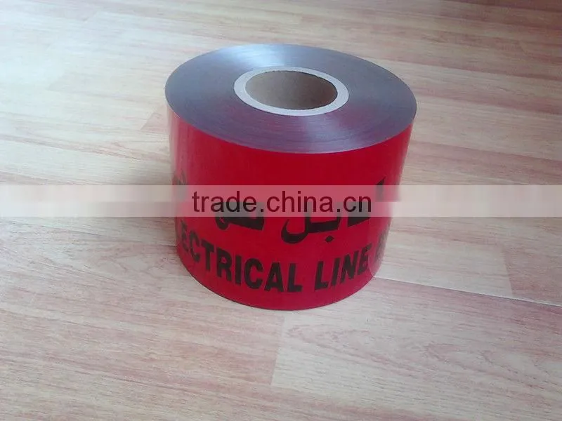 CAUTION BURIED ELECTRIC LINE detectable warning tape
