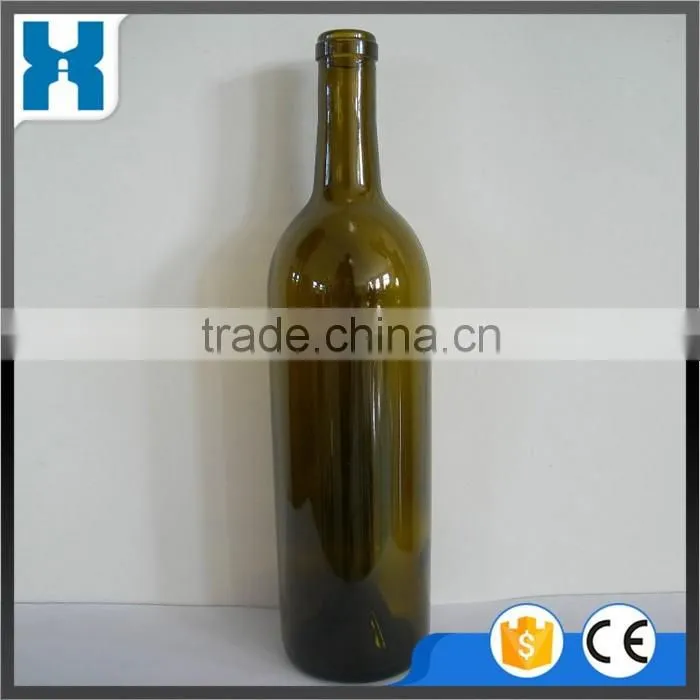 WHOLESALE CHEAP BROWN GLASS RED WINE BOTTLE 750ML