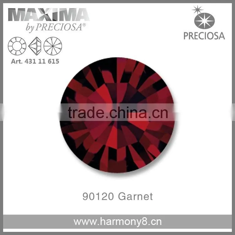 Original PRECIOSA MC Chaton Maxima, Garnet Point Back Rhinetsone