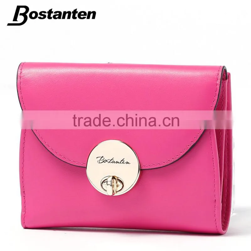 Custom Logo Leather Wallets Women Purse with Card Holder Slot
