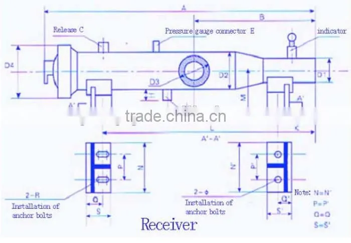 natural gas transmission equipment for pig launcher receiver