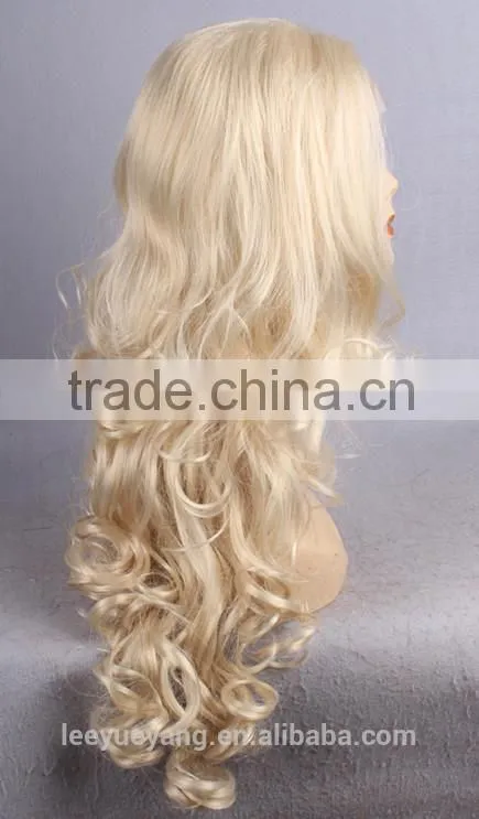 High quality 100% synthetic blonde lace front wigs