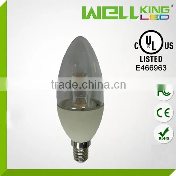 UL certificated E12 Base COB 5W LED candle light